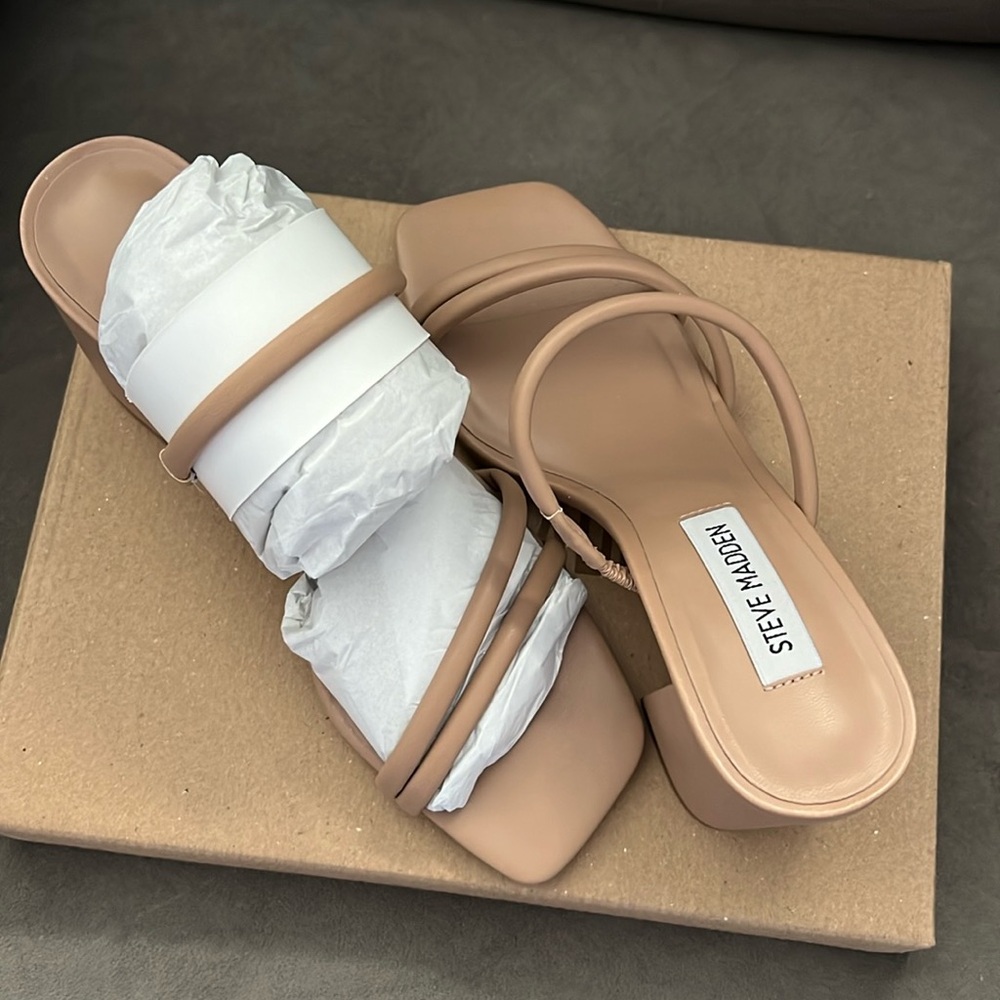 Steve Madden Tan Avani Heels, Size 6.5, Never Worn